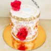 Торт с красной розой и карамелью ТЖ101