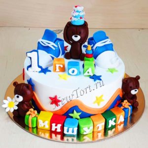 Торт мишки с подарками ТГ123