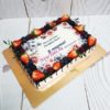 Торт "Поздравление" с фотопечатью и ягодами ТП122