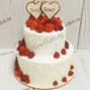 Свадебный торт с красными ягодами  СТ384