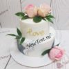 Мраморный свадебный торт love СТ404