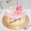 Торт розовая корона для девочки ТД031