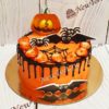 Торт на Хэллоуин "Тыквенная вечеринка" с ягодами