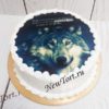 Торт "Волк" с фотопечатью и кремом ТМ193