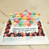 Торт на выпускной с шарами и именами ТВ40