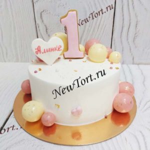 Торт с цифрой и шарами ТГ160