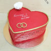 Красный свадебный торт с розой СТ438
