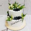 Белый свадебный торт с ягодами СТ443