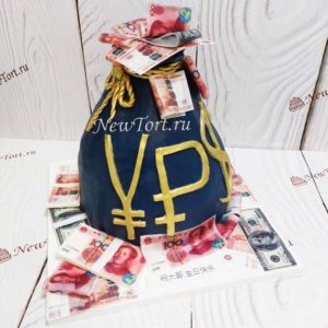 Торт мешок юанями и рублями ТМ150