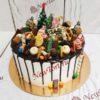Новогодний торт "Праздничное настроение" с шоколадом, конфетами, печеньем НТ133
