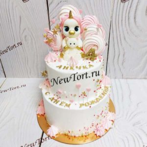 Торт единорог и мишка МТ127