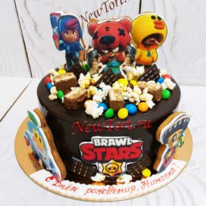 Торт Браво Старс шоколадный с M&Ms и фигурками ТД339