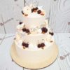 Свадебный торт "Очарование" с безе, вишней и миндалем СТ504