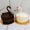 Свадебный торт "Влюбленные лебеди" два лебедя - жених и невеста СТ457