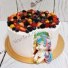Торт Единорог "Ягодная вкуснятина" с фигуркой и ягодами ТД422