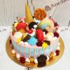 Торт для девочки "Лолипоп" с рожком, безе, меренгой, трубочками и шоколадом ТД506