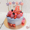 Торт "Макарунс" с пирожными, ягодами и звездочками ТД523