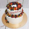 Свадебный торт "Ягодное безумие" с ягодами клубники, черники, малины и физалиса СТ501