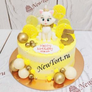 Торт Единорог "Милашка" с фигуркой, леденцами и шоколадными шарами ТД411