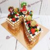 Торт "Цифра с пиратами" с печеньем, ягодами и кремом ТД473