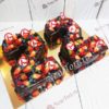 Корпоративный торт "Цифры" с ягодами, шоколадом и логотипом бренда КТ109