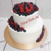 Свадебный торт "Наслаждение" с ягодами, без мастики СТ482