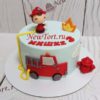 Торт "Пожарный" с фигуркой, надписью и мастикой ТД478