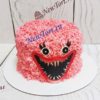 Торт Киси Миси "Розовая голова в 3D" с глазами и ртом из мастики ТД394