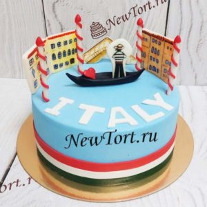 Торт "Италия" с фигурками и мастикой ТЖ248
