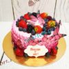 Торт для девочки "Долина бабочек" с ягодами, кремом и бабочками ТД459