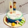 Торт "Серфингист" с фигуркой и декором ТД500