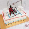 Торт "Ценителю хоккея" с фигурками и надписью ТМ252