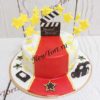 Торт "Красная дорожка" с камерой, хлопушкой и звездами ТМ215