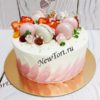 Торт "Нежный макарунс" с ягодами и цветами ТЖ266