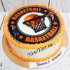 Торт "Баскетбол - что может быть лучше" с фотопечатью и кремом ТМ254