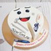 Торт корпоративный "Зубик" для стоматолога с мастикой КТ136