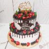 Торт на юбилей "Звезда" двухъярусный с ягодами ТЖ282