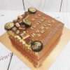 Торт "Все только начинается" с золотым декором, печеньем и шоколадом ТМ234