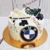 Торт "Любителю BMW" с эмблемой, мотоциклом и безе ТМ161