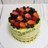Голый торт с ягодами и потеками ТЯ070