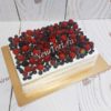 Большой прямоугольный торт с ассорти из ягод ТЯ072