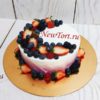 Торт "Райское наслаждение" с ягодами и мазками ТЯ074