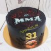 Торт "MMA Sport" черный с фотопечатью ТМ175