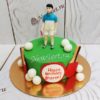 Торт "Игрок в настольный теннис" с фигурками и надписью ТД560