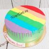Торт "Настроение" цветной с потеками ТД584