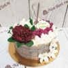 Торт "Полисадник" в виде цветов за забором, с декором из мастики ТЖ492