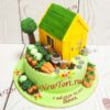 Торт "Милая дачка" с домиком и тематическими фигурками ТЖ510