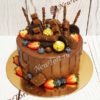 Торт "Шоколадный микс" с шоколадом, конфетами и ягодами ТЖ519