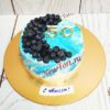 Торт "Морские волны" с ягодами и цифрой ТЖ516