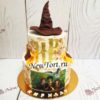 Торт Гарри Поттер "В Гриффиндор" двухъярусный с фотопечатью и шляпой ТД734